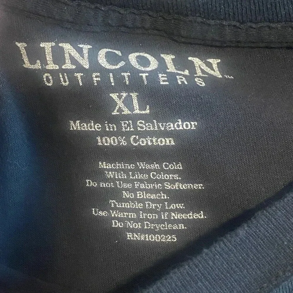 Lincoln Outfitters "Liberty or Death Don't Tread On Me" Black T Shirt XL - Picture 5 of 5